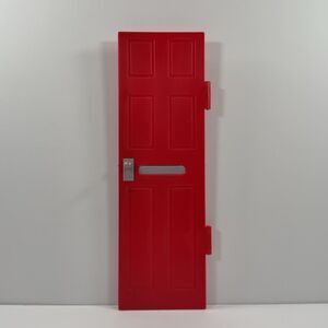 Barbie Totally Real Dollhouse Replacement Part 2005 - RED FRONT DOOR w/MAIL SLOT
